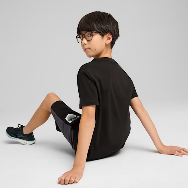 Active Sports Graphic Tee Youth, PUMA Black, large-ZAF