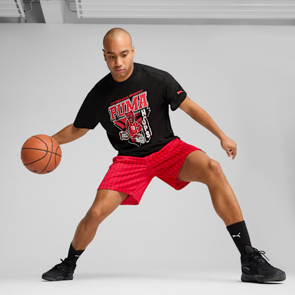 Rival Rage Basketball Tee Men, PUMA Black, large-ZAF