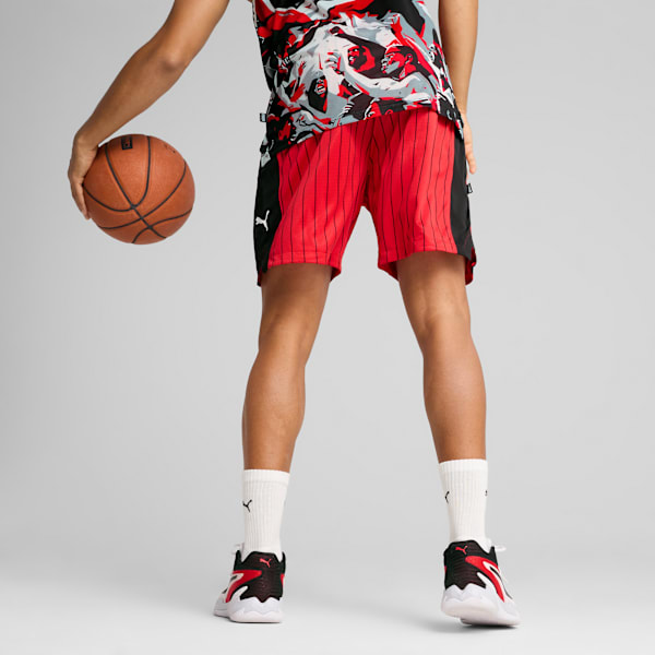 Rival Rage Heritage All-Over Print Shorts Men, For All Time Red-PUMA Black, large-MEX