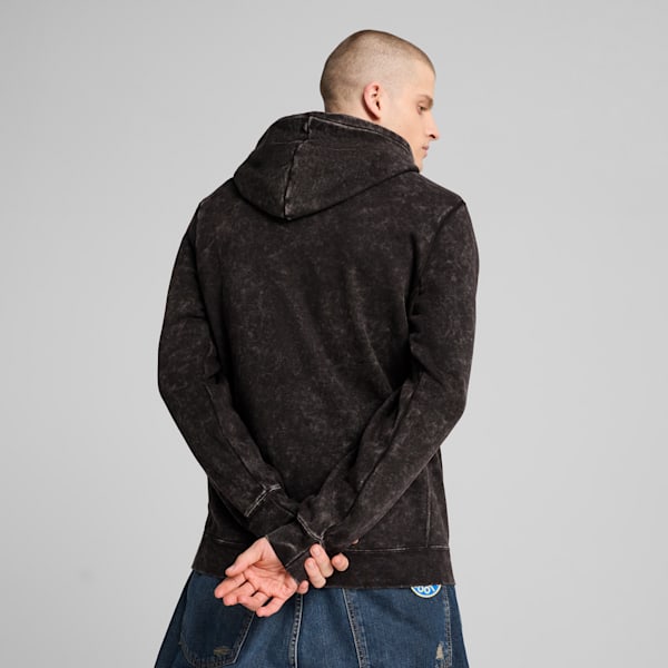 PUMA Class Washed Hoodie Men, PUMA Black, large-ZAF