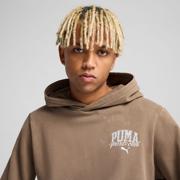 PUMA Class Washed Hoodie Men, Totally Taupe, large-ZAF