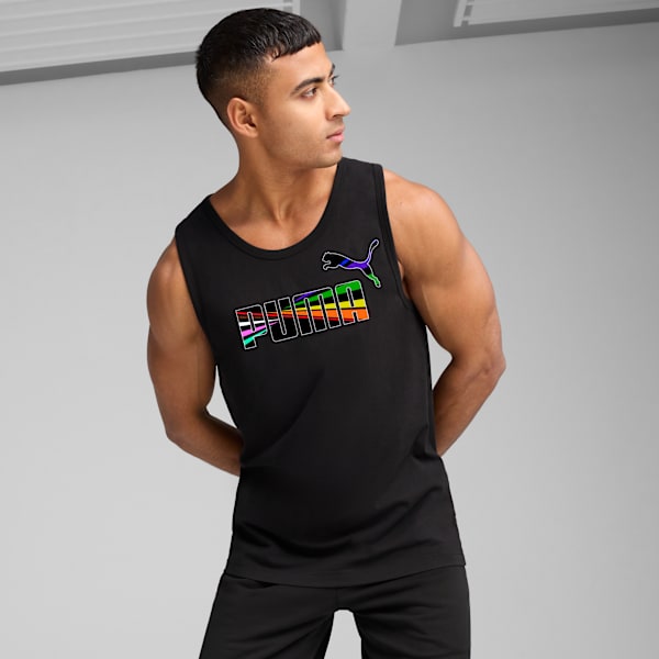 Playera sin mangas Love United para hombre, PUMA Black, large-MEX