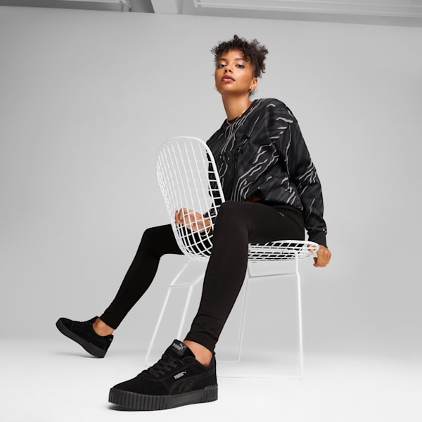 ESS+ Script Leggings W, PUMA Black-gold foil, large-ZAF