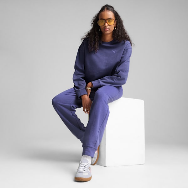 HER Comfort High-Waist Sweatpants Women, Blue Crystal, large-ZAF