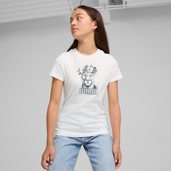 GRAPHICS FLOWER CROWN Tee, PUMA White, large-ZAF