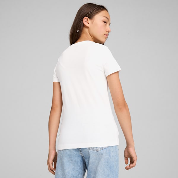 Ess Script Metallic Tee, PUMA White-Black rubber, large-ZAF