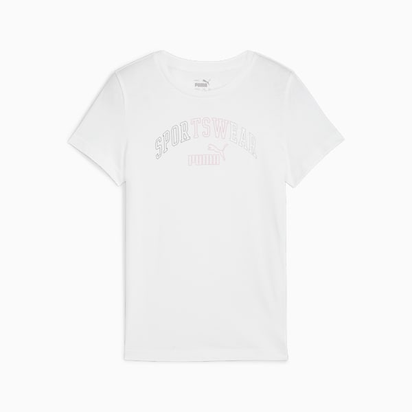 ESS+ GRAPHIC SPORTWEAR Tee G, PUMA White, large-ZAF