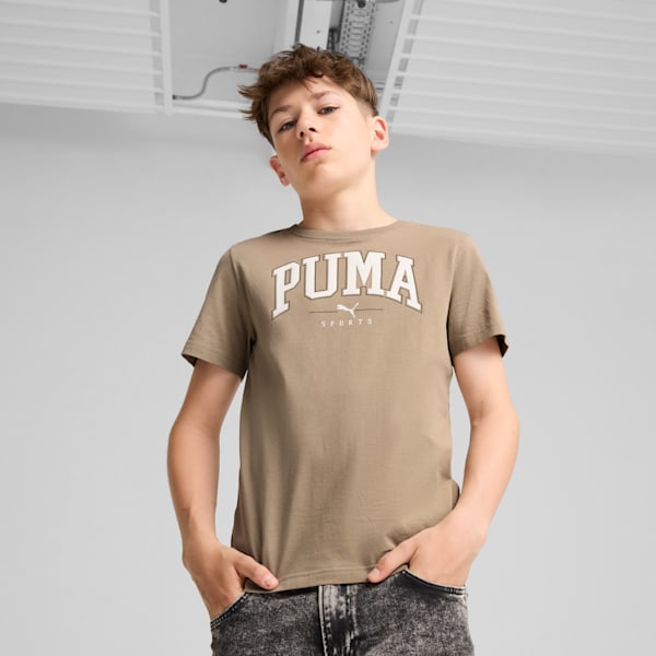 Puma Squad Big Graphic Tee, Oak Branch, large-ZAF