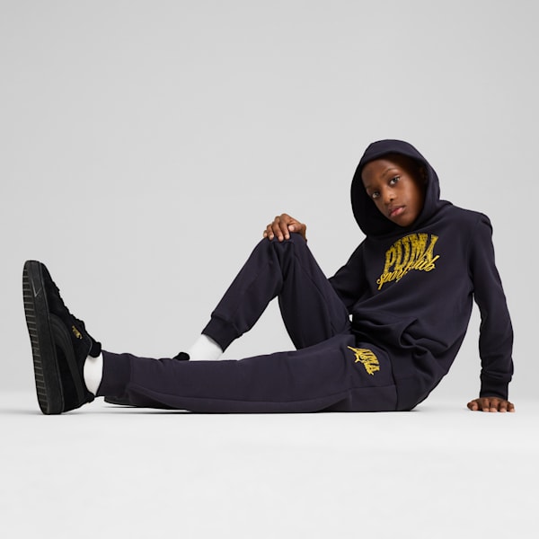 PUMA Class Hoodie Youth, New Navy, large-ZAF