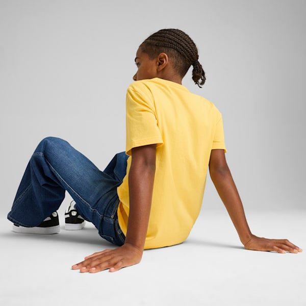 PUMA Class Graphic Tee Youth, Sunny Yellow, large-ZAF