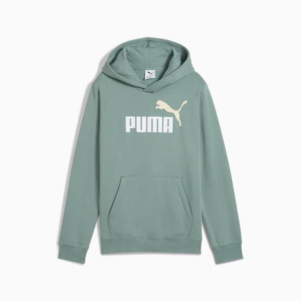 Essentials 2 Colour No. 1 Logo Hoodie Youth, Green Moon, large-ZAF