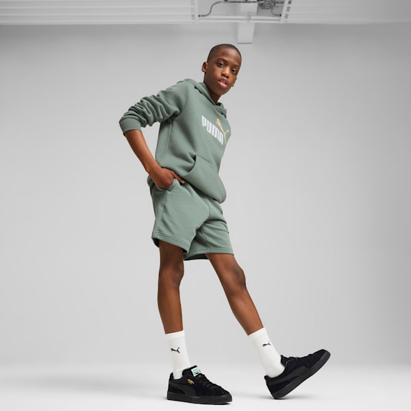 Essentials 2 Colour No. 1 Logo Hoodie Youth, Green Moon, large-ZAF