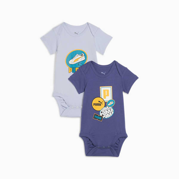Minicats Newborn 2-pack Graphic Bodysuit Set Toddler, Blue Crystal, large-ZAF