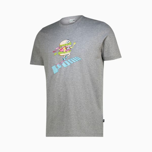 PUMA BURGER Graphic Tee, Medium Gray Heather, large-ZAF