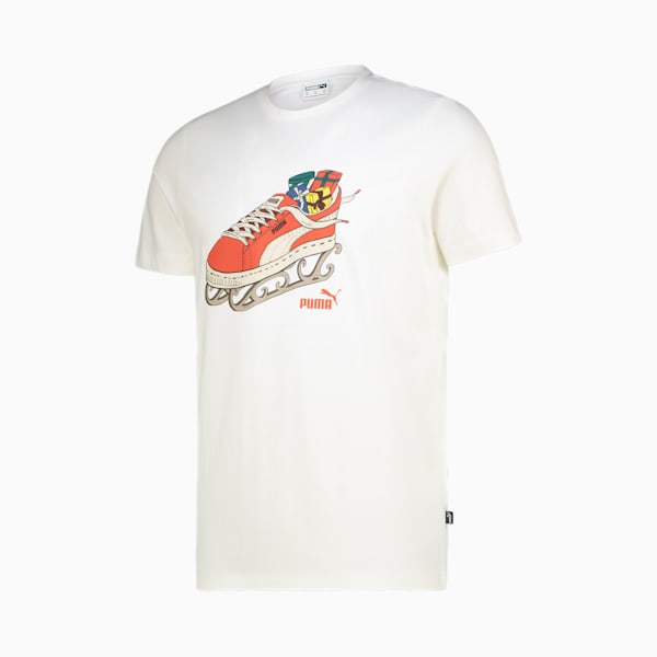 Christmas Graphic Tee Unisex, PUMA White, large-ZAF