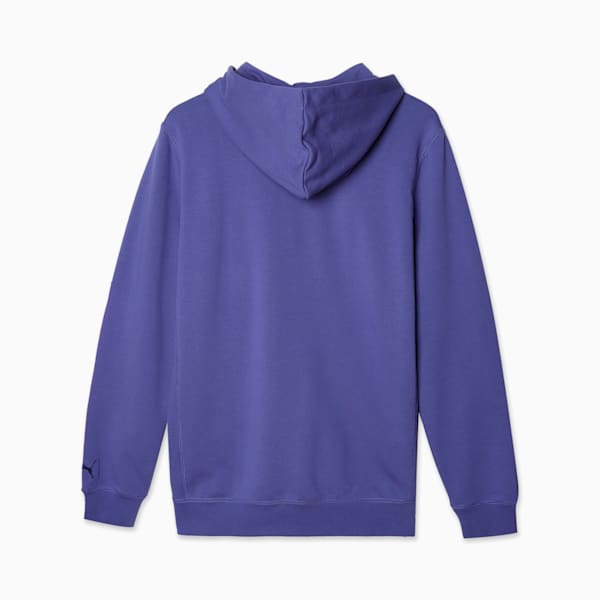 Buzo Hoodie Wardrobe Essentials Suede Full, Blue Crystal, large-ARG