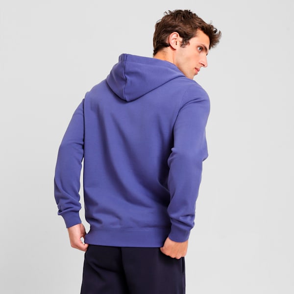 Buzo Hoodie Wardrobe Essentials Suede Full, Blue Crystal, large-ARG