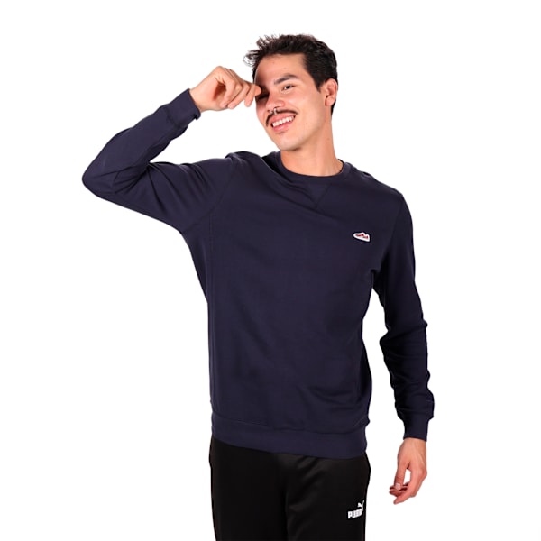 Buzo Wardrobe Essentials Suede Crew TR, New Navy, large-ARG
