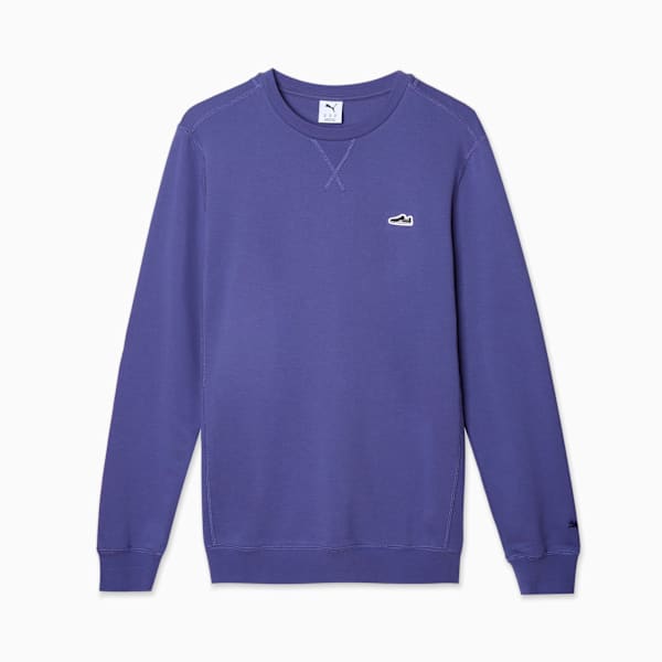 Buzo Wardrobe Essentials Suede Crew TR, Blue Crystal, large-ARG