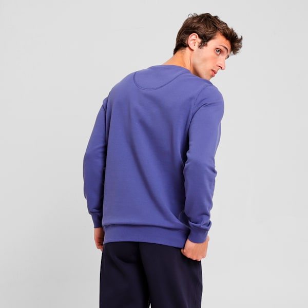 Buzo Wardrobe Essentials Suede Crew TR, Blue Crystal, large-ARG