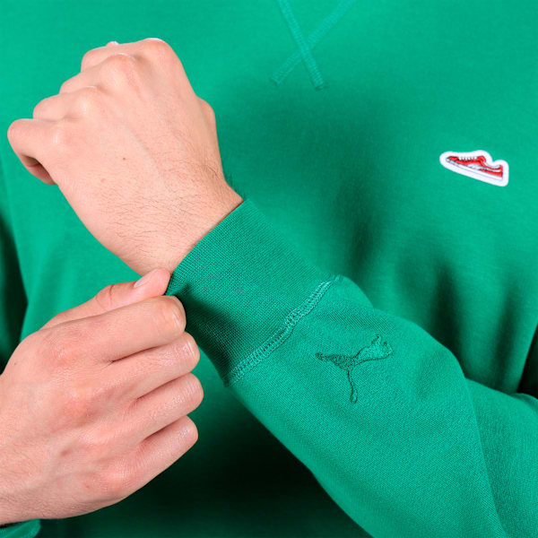 Buzo Wardrobe Essentials Suede Crew TR, Archive Green, large-ARG