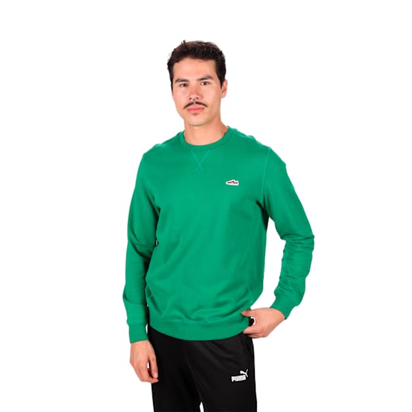 Buzo Wardrobe Essentials Suede Crew TR, Archive Green, large-ARG