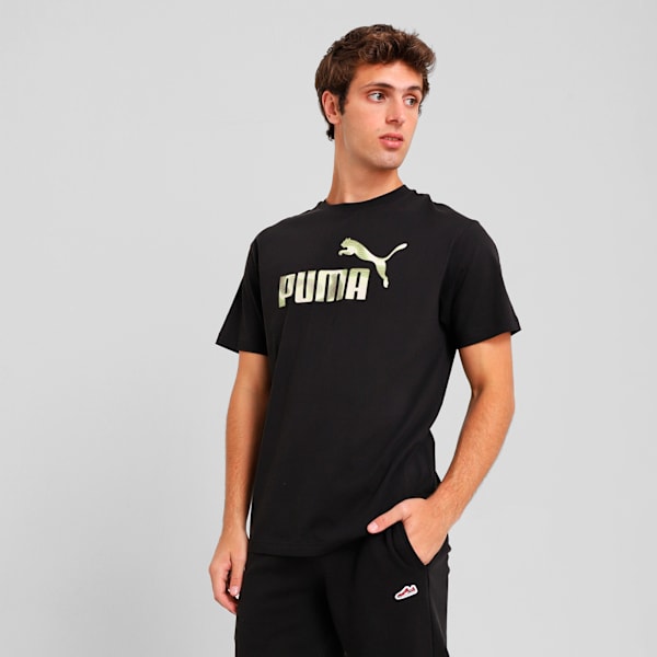 Camiseta PUMA ESS LOGO LAB CAMO, PUMA Black, large-MEX
