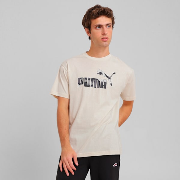 Camiseta PUMA ESS LOGO LAB CAMO, Alpine Snow, large-MEX