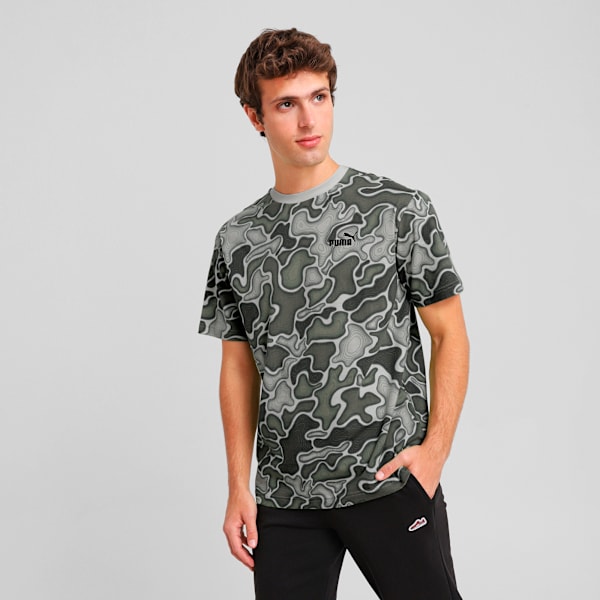 Camiseta ESS LOGO LAB CAMO AOP, Dark Sage, large-MEX