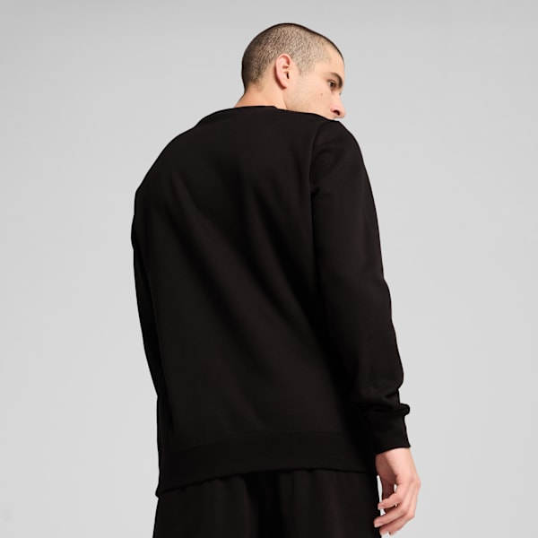 Essentials Small PUMA Logo Crew Men, PUMA Black, large-ZAF