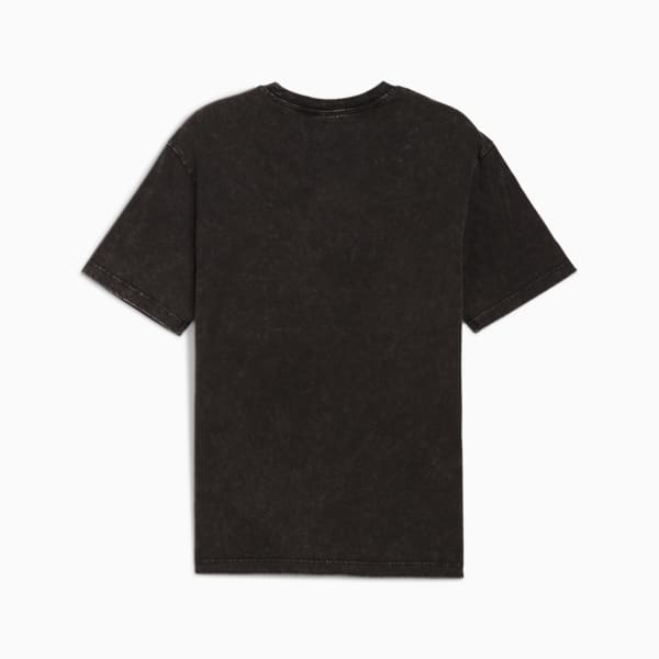 Essentials Elevated Relaxed Wash Tee Men, PUMA Black, large-ZAF