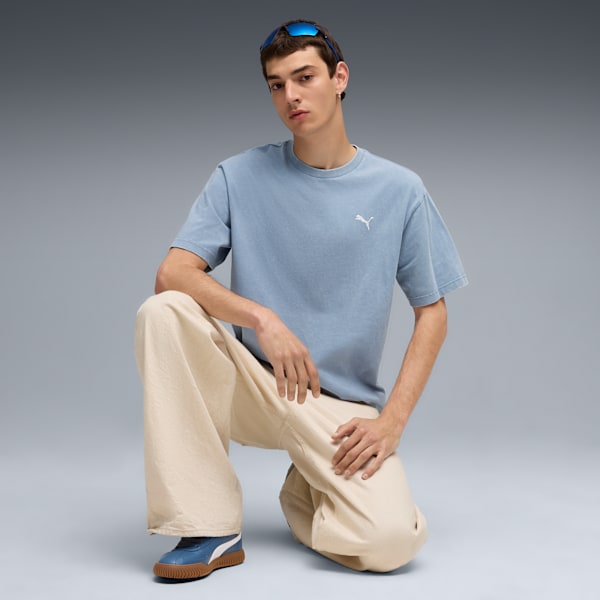 Essentials Elevated Relaxed Wash Tee Men, Cool Blue, large-ZAF