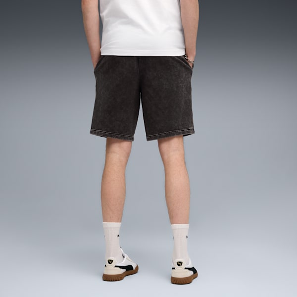 Essentials Elevated Relaxed Wash 9" Shorts Men, PUMA Black, large-ZAF