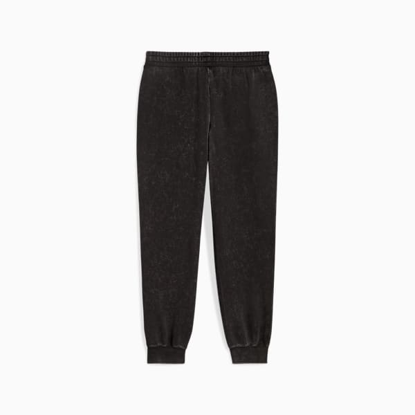Essentials Elevated Comfort Wash Sweatpants Women, PUMA Black, large-ZAF
