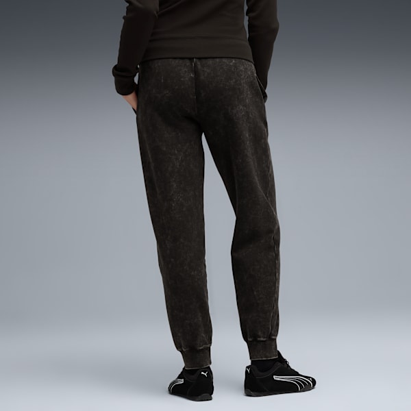 Essentials Elevated Comfort Wash Sweatpants Women, PUMA Black, large-ZAF