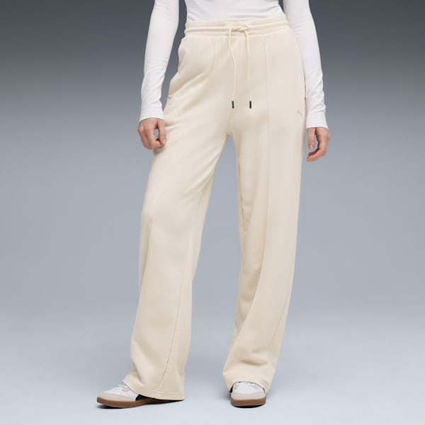 PUMA Class High-Waist Straight Pants Women, Alpine Snow, large-ZAF