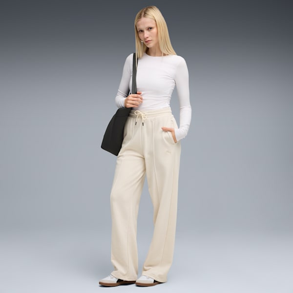 PUMA Class High-Waist Straight Pants Women, Alpine Snow, large-ZAF