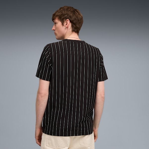 PUMA Class Striped Tee Men, PUMA Black, large-ZAF