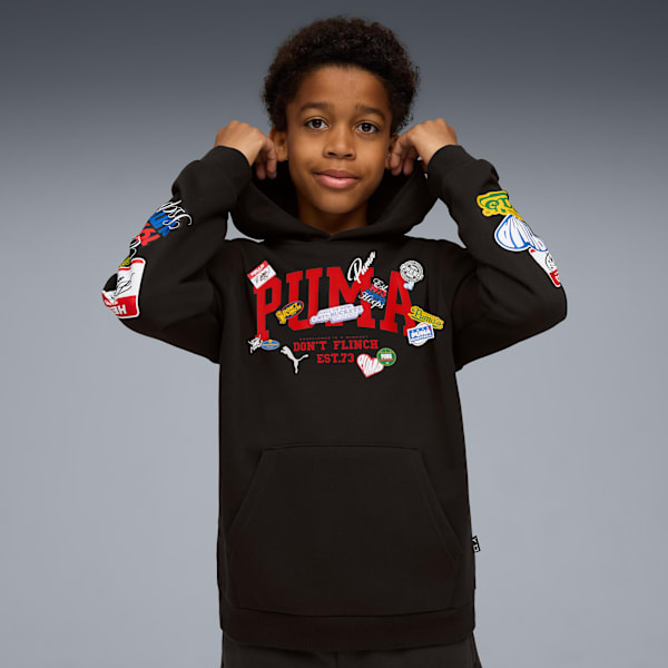 HooperHotline Fleece Hoodie Youth, PUMA Black, large-ZAF