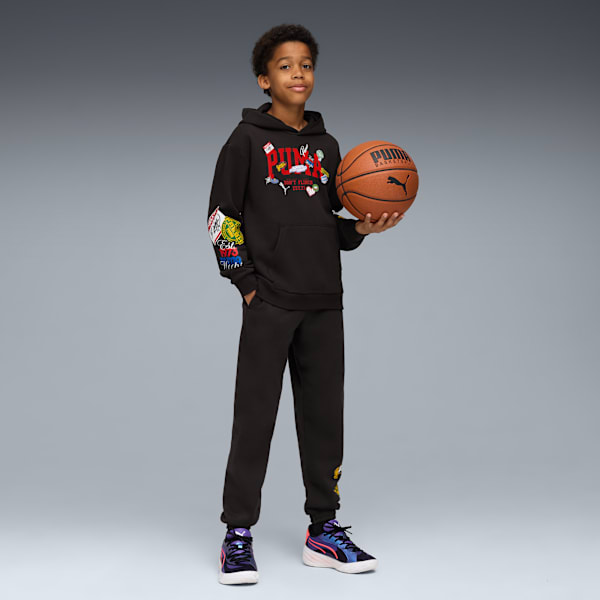 HooperHotline Fleece Hoodie Youth, PUMA Black, large-ZAF