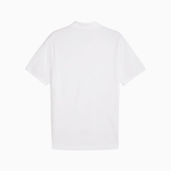 Essentials Small PUMA Logo Pique Polo Men, PUMA White, large-ZAF