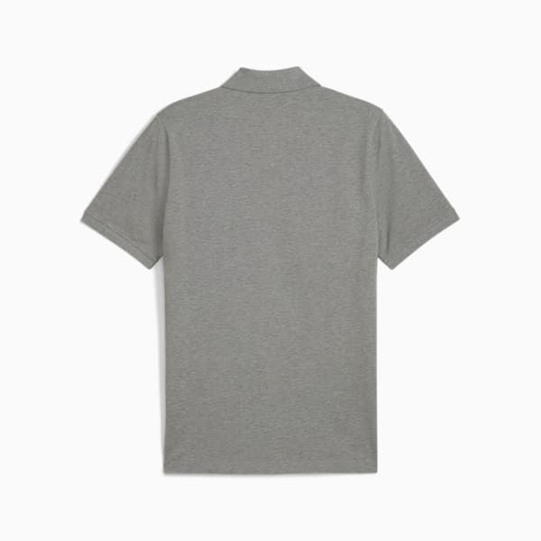 Essentials Small PUMA Logo Pique Polo Men, Medium Gray Heather, large-ZAF