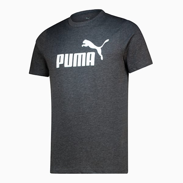 Essentials No. 1 Logo Heather Tee Men, PUMA Black, large-ZAF