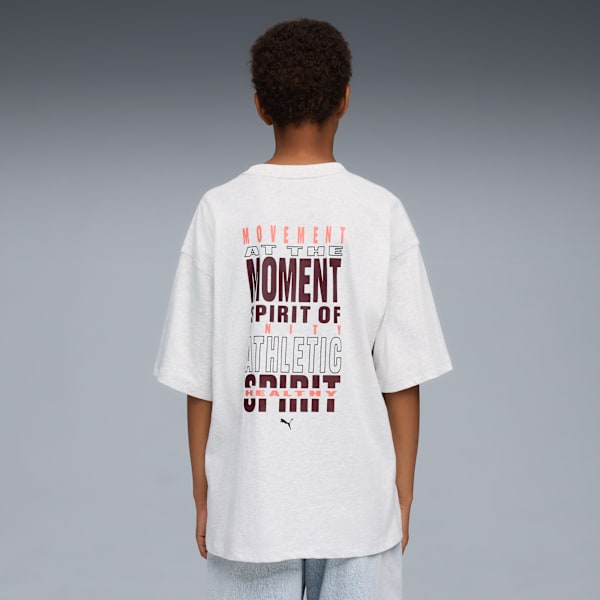 Wardrobe Essentials Go Together Oversized Graphic Tee Youth, Alpine Snow-Melange, large-ZAF