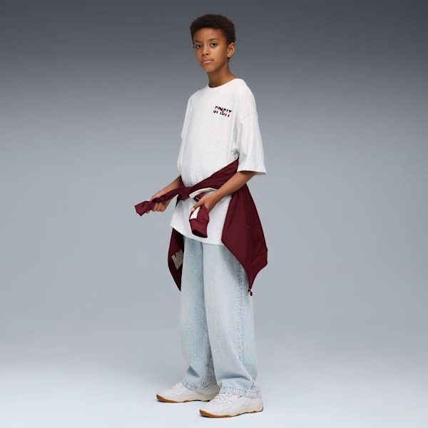 Wardrobe Essentials Go Together Oversized Graphic Tee Youth, Alpine Snow-Melange, large-ZAF