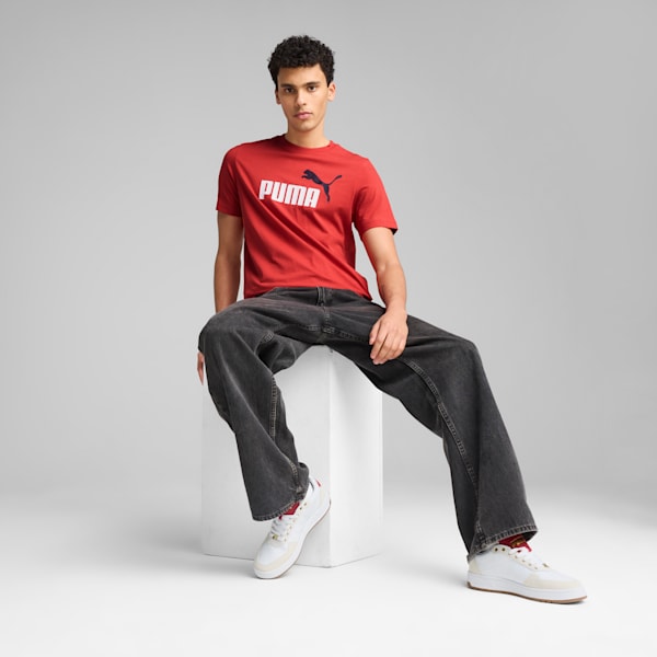 Essentials 2 Colour No. 1 Logo Tee Men, Red Fire, large-ZAF