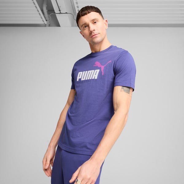 Essentials 2 Colour No. 1 Logo Tee Men, Blue Crystal, large-ZAF