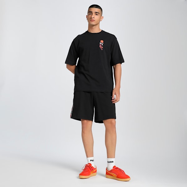 Floral Sport Graphic Boxy Tee Men, PUMA Black, large-MEX