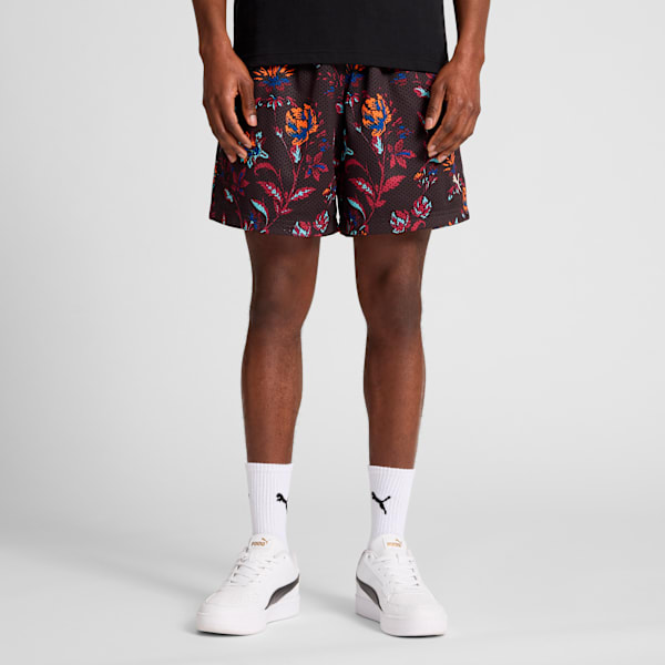 Floral Sport Graphic 6" Shorts Men, PUMA Black, large-MEX