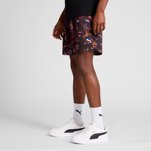 Floral Sport Graphic 6" Shorts Men, PUMA Black, large-MEX